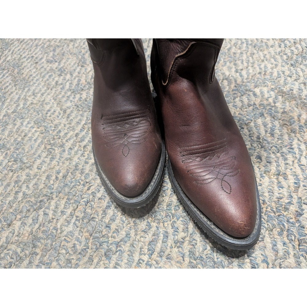Double H Boots Mens 8 M Brown Leather Western Cowboy Work Boots 5132